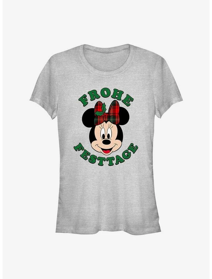 Brand new ๐ Disney Minnie Mouse Frohe Festtage Happy Holidays in German ๐ง Girls T-Shirt ๐