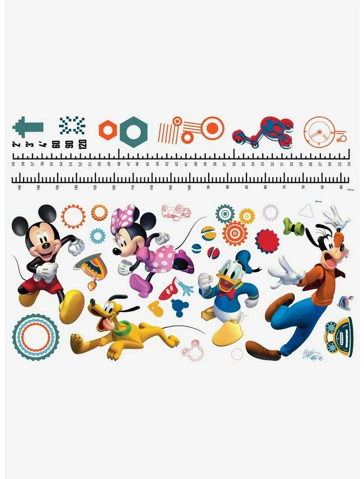 Brand new โจ Disney Mickey Mouse And Friends Growth Chart Peel And Stick Wall Decals โญ