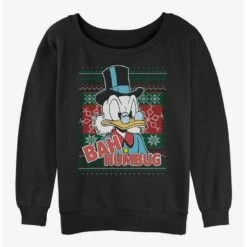 Cheapest 🧨 Disney DuckTales Bah Humbug Scrooge 👧 Girls Slouchy Sweatshirt 🌟