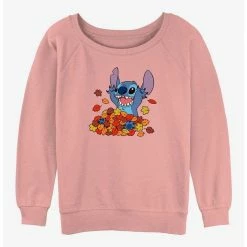 Best reviews of 🎁 Disney Lilo & Stitch Leaf Pile 👧 Girls Slouchy Sweatshirt 🎁