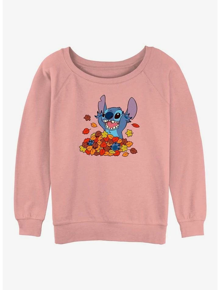 Best reviews of 🎁 Disney Lilo & Stitch Leaf Pile 👧 Girls Slouchy Sweatshirt 🎁