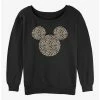 Flash Sale 🔔 Disney Mickey Mouse Animal Print Ears 👧 Girls Slouchy Sweatshirt 🌟