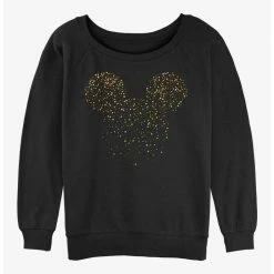 Hot Sale 🔔 Disney Mickey Mouse Confetti Fill Ears 👧 Girls Slouchy Sweatshirt ⌛