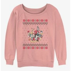 Cheap ❤️ Disney Mickey Mouse Friends 🎅 Christmas 👧 Girls Slouchy Sweatshirt ✨