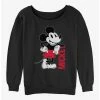 Hot Sale 👏 Disney Mickey Mouse Mickey Leaning 👧 Girls Slouchy Sweatshirt ✔️