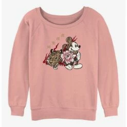 Promo 🌟 Disney Mickey Mouse New Year Mickey 👧 Girls Slouchy Sweatshirt 😀