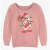 Best deal 👏 Disney Mickey Mouse Santa Mickey 👧 Girls Slouchy Sweatshirt 🔥