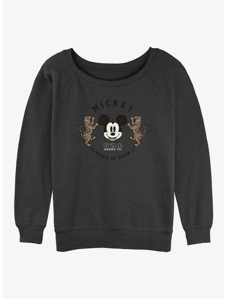 Cheap ❤️ Disney Mickey Mouse Spirit of Tiger 👧 Girls Slouchy Sweatshirt 💯