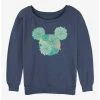 Deals 🥰 Disney Mickey Mouse Succulents 👧 Girls Slouchy Sweatshirt ✔️