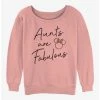 Flash Sale ⌛ Disney Minnie Mouse Fabulous Aunt 👧 Girls Slouchy Sweatshirt 🌟