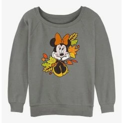 Top 10 🌟 Disney Minnie Mouse Fall Leaves 👧 Girls Slouchy Sweatshirt 🥰