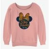 Deals 🔥 Disney Minnie Mouse Give Thanks 👧 Girls Slouchy Sweatshirt ⭐