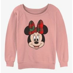 Best deal 💯 Disney Minnie Mouse Holiday Bow 👧 Girls Slouchy Sweatshirt 😍