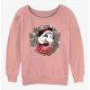 Outlet 🔔 Disney Minnie Mouse Minnie In Wreath 👧 Girls Slouchy Sweatshirt ✨