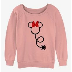 Discount 🎉 Disney Minnie Mouse Minnie Stethoscope 👧 Girls Slouchy Sweatshirt ⭐
