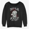 Top 10 ✨ Disney The Nightmare Before 🔔 Christmas Jolly Santa Jack 👧 Girls Slouchy Sweatshirt ⭐