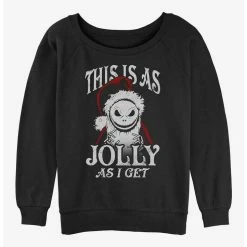 Top 10 ✨ Disney The Nightmare Before 🔔 Christmas Jolly Santa Jack 👧 Girls Slouchy Sweatshirt ⭐
