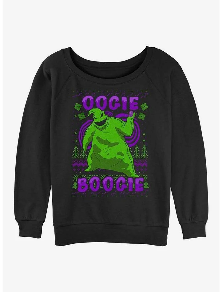 Best Sale 🌟 Disney The Nightmare Before 🎅 Christmas Oogie Boogie 🎅 Christmas 👧 Girls Slouchy Sweatshirt 😀