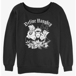Budget 👏 Disney Villains Define Naughty 👧 Girls Slouchy Sweatshirt ✨