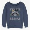 Flash Sale 😉 Disney Villains Naughty and Proud Ugly 🎄 Christmas 👧 Girls Slouchy Sweatshirt 🤩