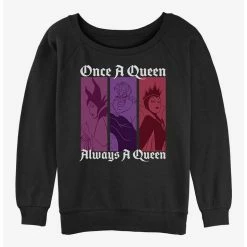 Outlet 🔔 Disney Villains Always A Queen 👧 Girls Slouchy Sweatshirt 🥰