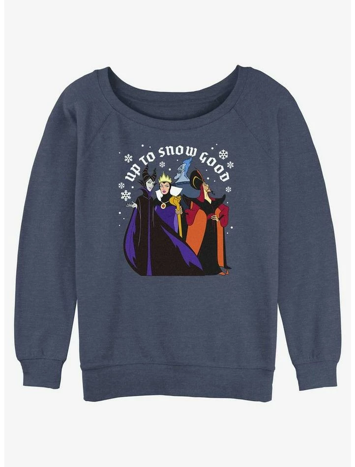 Budget 🛒 Disney Villains Up To Snow Good 👧 Girls Slouchy Sweatshirt ✨