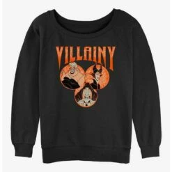 New 😍 Disney Villains Villainy 👧 Girls Slouchy Sweatshirt ⌛