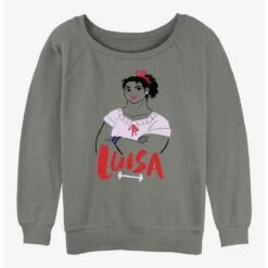 Cheapest ✔️ Disney Encanto Luisa 👧 Girls Slouchy Sweatshirt ⭐