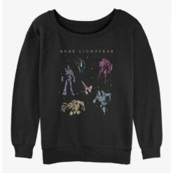 Promo 🛒 Disney Pixar Lightyear All The Buzz 👧 Girls Slouchy Sweatshirt ⭐