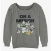 Budget ⭐ Disney Pixar Lightyear On A Mission 👧 Girls Slouchy Sweatshirt 🤩