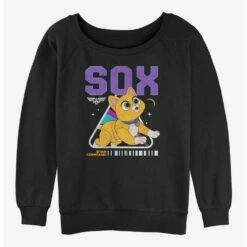 Budget 🛒 Disney Pixar Lightyear Sox Space Cat 👧 Girls Slouchy Sweatshirt 💯
