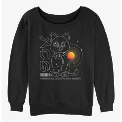 Flash Sale 👍 Disney Pixar Lightyear Sox Robot Cat 👧 Girls Slouchy Sweatshirt 🛒
