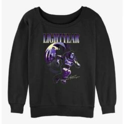 Buy 😉 Disney Pixar Lightyear Space Ranger Portrait 👧 Girls Slouchy Sweatshirt ❤️