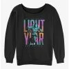 Coupon 👏 Disney Pixar Lightyear To Infinity and Beyond 👧 Girls Slouchy Sweatshirt 🎉