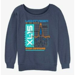 Budget 😀 Disney Pixar Lightyear XL-15 Schematic 👧 Girls Slouchy Sweatshirt 👏