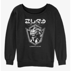 Deals 🌟 Disney Pixar Lightyear Zurg Badge 👧 Girls Slouchy Sweatshirt 🧨