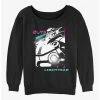 New 😀 Disney Pixar Lightyear Zurg Portrait 👧 Girls Slouchy Sweatshirt 🤩