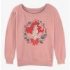 Budget 😍 Disney The Little Mermaid Festive Ariel Wreath 👧 Girls Slouchy Sweatshirt 🤩