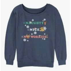 Best Sale 💯 Disney The Lion King Naughty Nice Worried 👧 Girls Slouchy Sweatshirt 😉