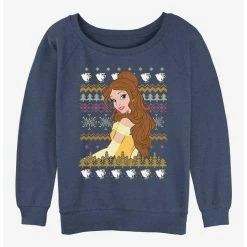 Top 10 😉 Disney Princesses Belle Teacups Ugly 🔔 Christmas 👧 Girls Slouchy Sweatshirt ⌛
