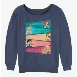 Cheap ⌛ Disney Princesses Princess Adjectives 👧 Girls Slouchy Sweatshirt ⌛