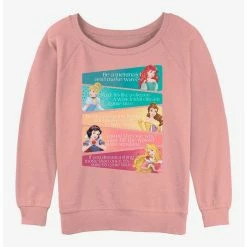 Deals 🎉 Disney Princesses Princess Adjectives 👧 Girls Slouchy Sweatshirt 🧨