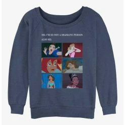 Cheap ⭐ Disney Princesses Princess Drama Meme 👧 Girls Slouchy Sweatshirt 🌟