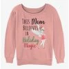 Hot Sale 🌟 Disney Tinker Bell Holiday Magic Mom 👧 Girls Slouchy Sweatshirt 🔥