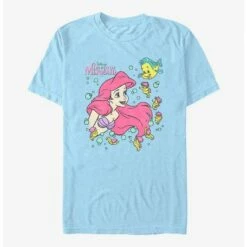 Promo 👍 Disney The Little Mermaid Ariel and Friends T-Shirt ⭐