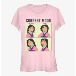 New 🤩 Disney Mulan Current Mood 👧 Girls T-Shirt 😉