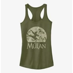Discount 🛒 Disney Mulan Training Silhouette 👧 Girls Tank 🎉