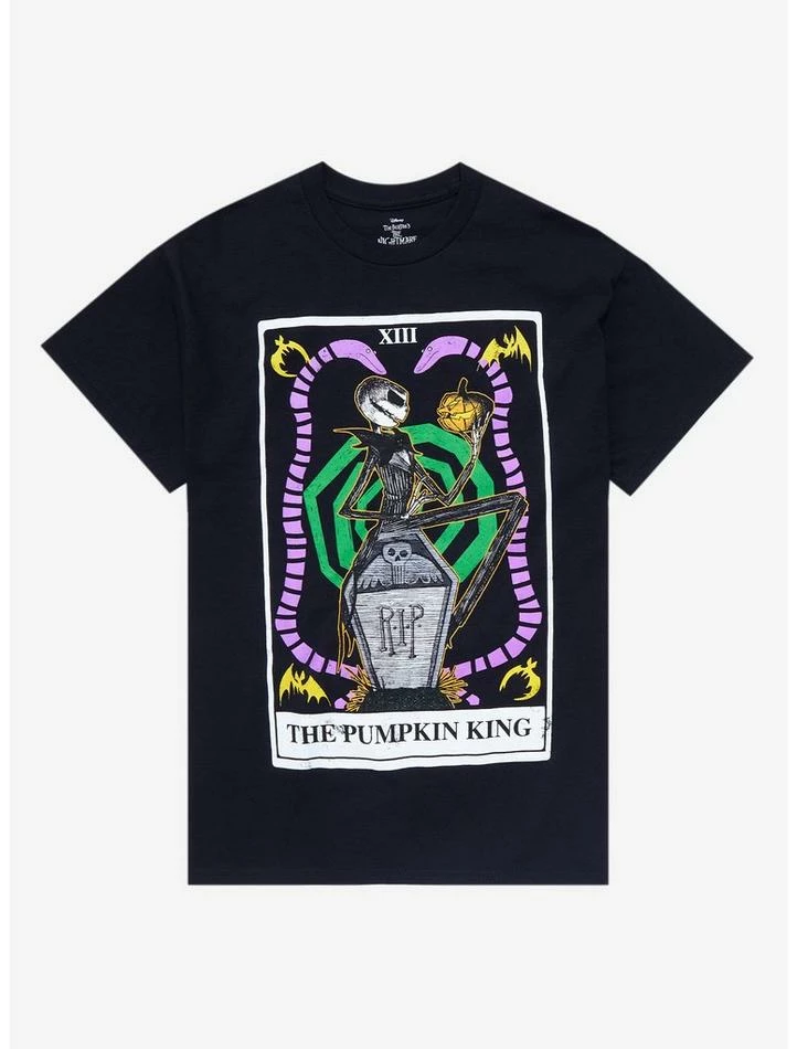 Promo ๐ฅฐ The Nightmare Before ๐ Christmas Pumpkin King Tarot T-Shirt ๐