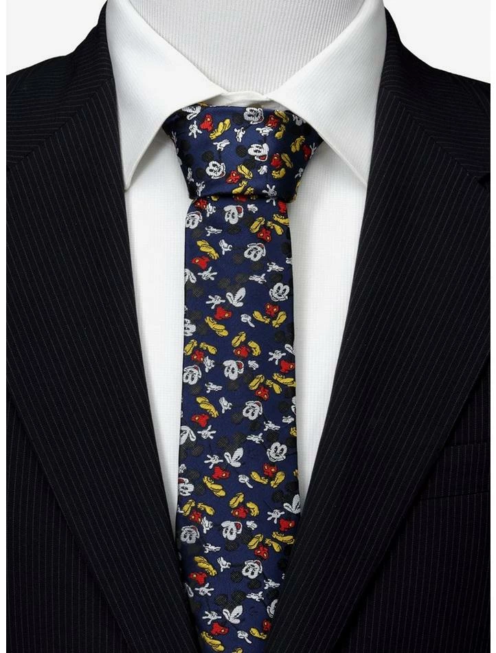 Coupon 🤩 Disney Mickey Mouse Action Navy Men's Tie ⭐ - Image 2