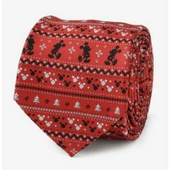 Buy ✨ Disney Mickey Mouse Fair Isle Red Men's Tie 👏